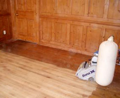 floor during sanding