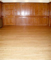 floor and wood panels polished